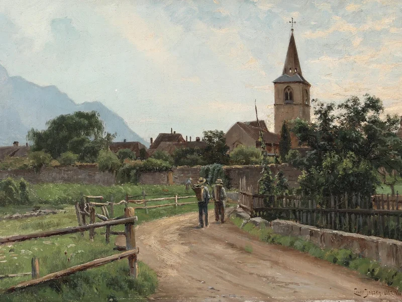 1858-Louis Jensen - Una via di Villeneuve